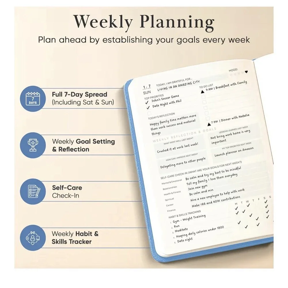 Mantra Planner, Daily & Gratitude Journal To-do List, Self Care & Habit Tracker